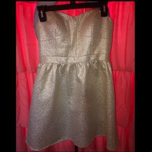 Gold Strapless Dress